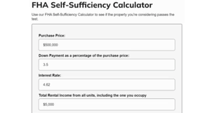 FHA Self Sufficiency Caclulator NewCastle Home Loans
