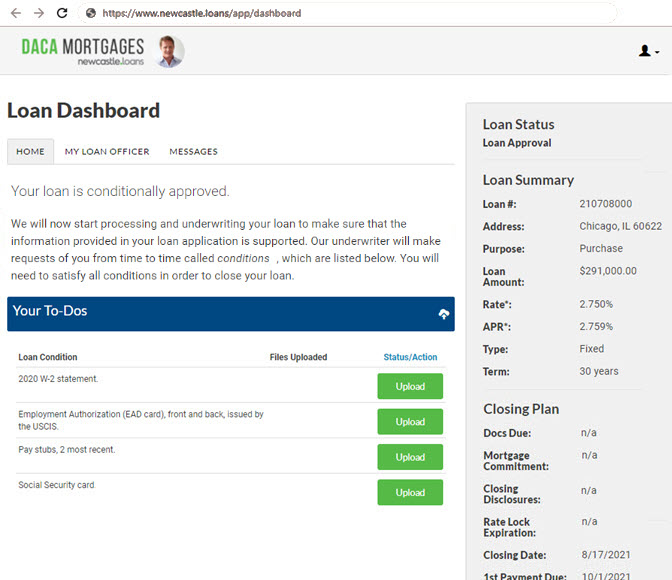 DACA Mortgage Loan Dashboard