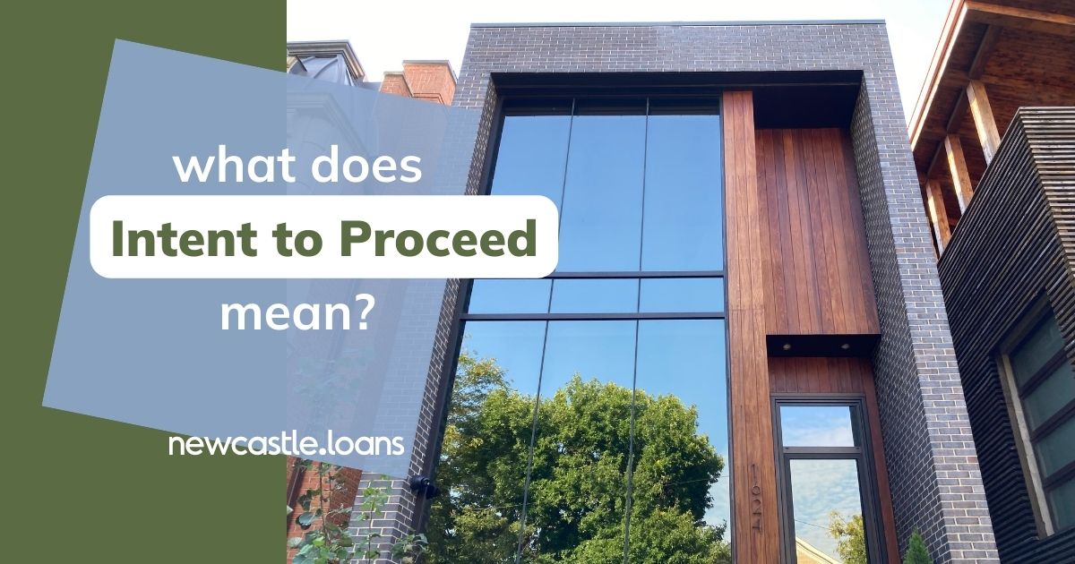 Notice of intent to proceed mortgage