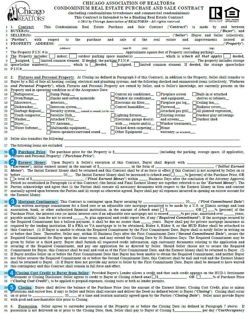 Real Estate Sales Contract 1-2