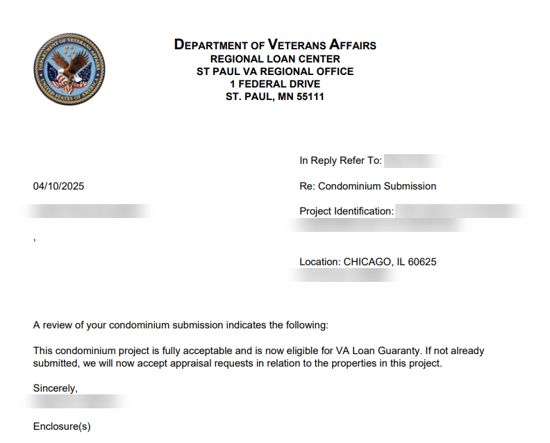 VA Condo Approval Chicago