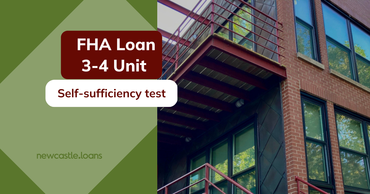 fha loan 3-4 units self-sufficiency test